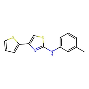 N-(3-methylphenyl)-4-thiophen-2-yl-1,3-thiazol-2-amine structure