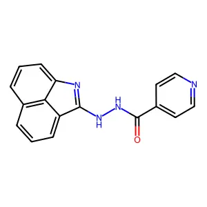 N'-(benzo[cd]indol-2-yl)pyridine-4-carbohydrazide structure