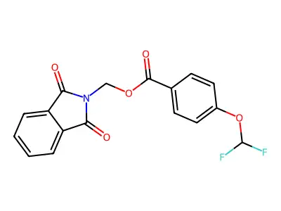 (1,3-Dioxoisoindol-2-yl)methyl 4-(difluoromethoxy)benzoate structure