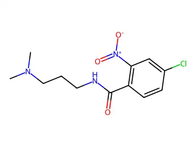 4-chloro-N-[3-(dimethylamino)propyl]-2-nitrobenzamide structure
