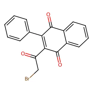 1,4-Naphthalenedione, 2-(bromoacetyl)-3-phenyl- structure