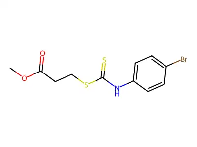 Methyl 3-[(4-bromophenyl)carbamothioylsulfanyl]propanoate structure