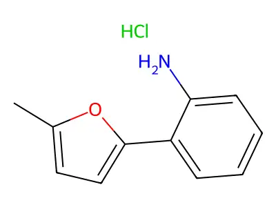 2-(5-Methyl-2-furyl)aniline hydrochloride structure