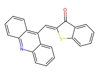 (2Z)-2-(acridin-9-ylmethylidene)-1-benzothiophen-3-one structure