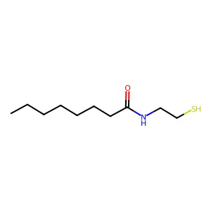 Octanamide, N-(2-mercaptoethyl)- structure