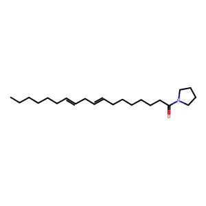 1-(pyrrolidin-1-yl)octadeca-8,11-dien-1-one structure