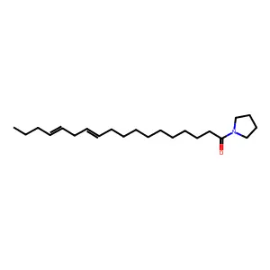1-(pyrrolidin-1-yl)octadeca-11,14-dien-1-one structure