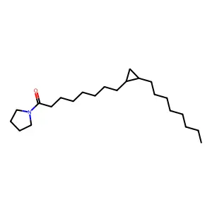 1-[8-(2-Octylcyclopropyl)octanoyl]pyrrolidine structure