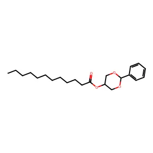 Dodecanoic acid, 2-phenyl-1,3-dioxan-5-yl ester structure