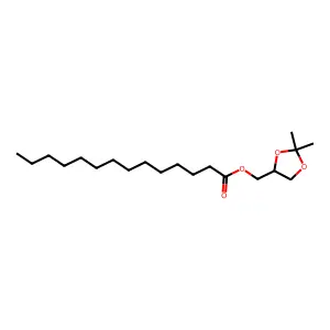 Tetradecanoic acid, (2,2-dimethyl-1,3-dioxolan-4-yl)methyl ester structure