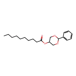 2-Phenyl-1,3-dioxan-5-yl decanoate structure