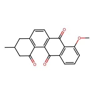 Benz[a]anthracene-1,7,12(2H)-trione, 3,4-dihydro-8-methoxy-3-methyl- structure