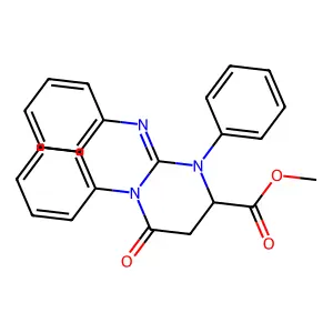 4-Pyrimidinecarboxylic acid, hexahydro-6-oxo-1,3-diphenyl-2-(phenylimino)-, methyl ester structure
