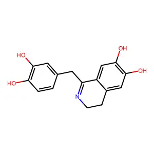 6,7-Isoquinolinediol, 1-[(3,4-dihydroxyphenyl)methyl]-3,4-dihydro- structure