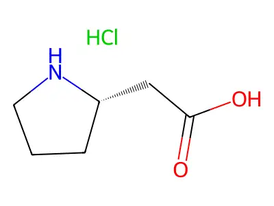(S)-2-(2-Pyrrolidinyl)acetic acid hydrochloride structure