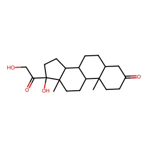 17,21-Dihydroxypregnane-3,20-dione structure