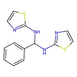 1-Phenyl-N,N'-bis(2-thiazolyl)methanediamine structure