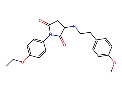 1-(4-Ethoxyphenyl)-3-[2-(4-methoxyphenyl)ethylamino]pyrrolidine-2,5-dione structure