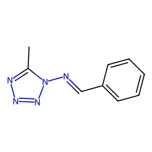 5-Methyl-1-benzalamino-tetrazole structure