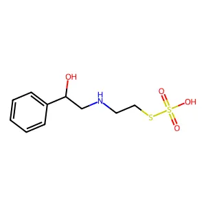 [1-Hydroxy-2-(2-sulfosulfanylethylamino)ethyl]benzene structure