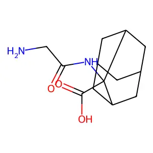 Tricyclo[3.3.1.13,7]decane-2-carboxylicacid, 2-[(2-aminoacetyl)amino]- structure