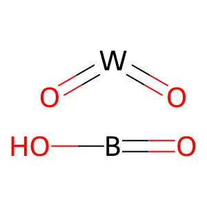 Tungsten boron tetraoxide structure