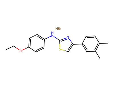4-(3,4-dimethylphenyl)-N-(4-ethoxyphenyl)-1,3-thiazol-2-amine Hydrobromide structure