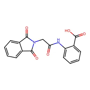 2-{[(1,3-dioxo-1,3-dihydro-2H-isoindol-2-yl)acetyl]amino}benzoic acid structure
