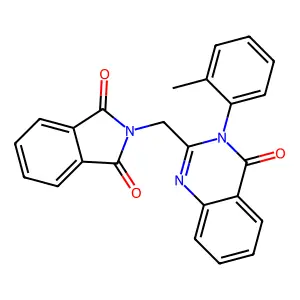 2-[[3-(2-Methylphenyl)-4-oxoquinazolin-2-yl]methyl]isoindole-1,3-dione structure