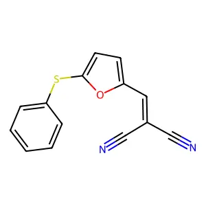 {[5-(phenylsulfanyl)furan-2-yl]methylidene}propanedinitrile structure