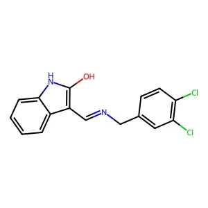 3-[(3,4-Dichlorophenyl)methyliminomethyl]-1H-indol-2-ol structure