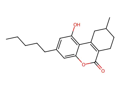 1-Hydroxy-9-methyl-3-pentyl-7,8,9,10-tetrahydrobenzo[c]chromen-6-one structure