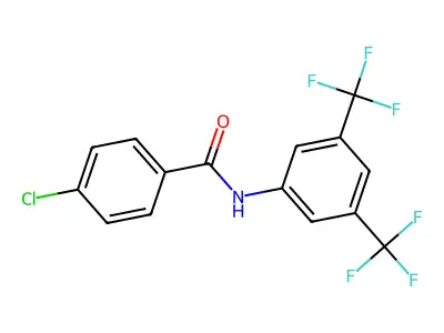 N-[3,5-bis(trifluoromethyl)phenyl]-4-chlorobenzamide structure