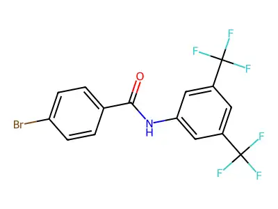 N-[3,5-bis(trifluoromethyl)phenyl]-4-bromobenzamide structure