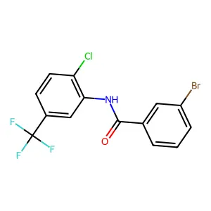 3-bromo-N-[2-chloro-5-(trifluoromethyl)phenyl]benzamide structure