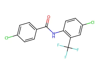 4-chloro-N-[4-chloro-2-(trifluoromethyl)phenyl]benzamide structure