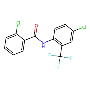 2-chloro-N-[4-chloro-2-(trifluoromethyl)phenyl]benzamide structure