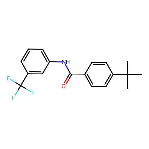 4-Tert-butyl-N-(3-(trifluoromethyl)phenyl)benzamide structure
