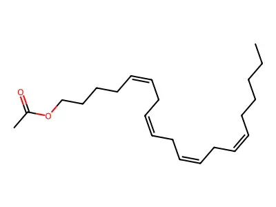 Icosa-5,8,11,14-tetraenyl acetate structure