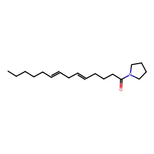 1-(pyrrolidin-1-yl)tetradeca-5,8-dien-1-one structure