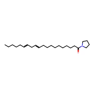 1-(pyrrolidin-1-yl)icosa-11,14-dien-1-one structure