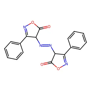 5(4H)-Isoxazolone, 4,4'-azobis[3-phenyl- structure