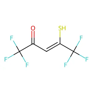 1,1,1,5,5,5-Hexafluoro-4-sulfanylpent-3-en-2-one structure