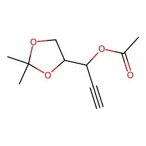 1,3-Dioxolane-4-methanol, alpha-ethynyl-2,2-dimethyl-, acetate structure