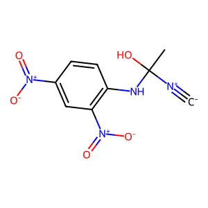 1-[(2,4-Dinitrophenyl)amino]-1-isocyanoethanol structure