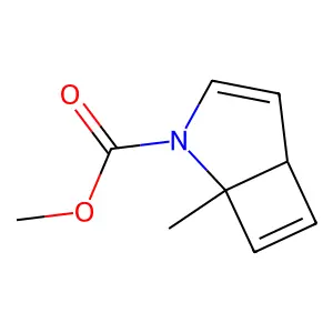 1-Methyl-2-azabicyclo[3.2.0]hepta-3,6-diene-2-carboxylic acid methyl ester structure