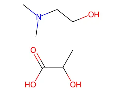 Propanoic acid, 2-hydroxy-, compd. with 2-(dimethylamino)ethanol (1:1) structure