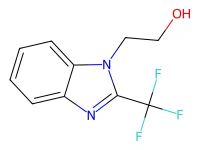 2-[2-(trifluoromethyl)-1H-1,3-benzimidazol-1-yl]-1-ethanol structure