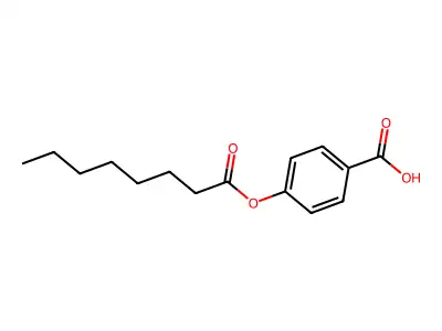 Benzoic acid, 4-[(1-oxooctyl)oxy]- structure