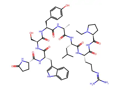 LHRH, des-His(2)-Ala(6)-N-Et-ProNH2(9)- structure
